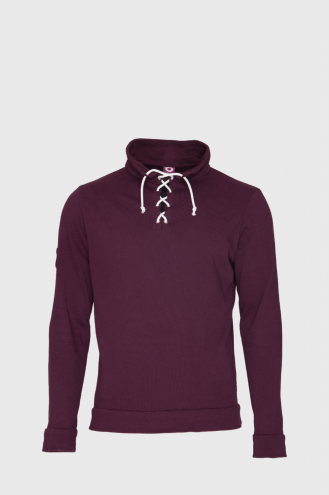 Men organic cotton sweater with ribbons