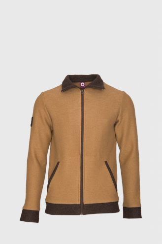 Men wool jacket with collar